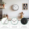 Mebus Radio Controlled Wall Clock 26 cm Silent Silver Frame