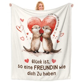 Einanmut Best Friend Gifts, Blanket Gifts for Girlfriend, Birthday Gift, Best Friend, Birthday Gift for Girlfriend, Gift Blanket, 157 x 132 cm
