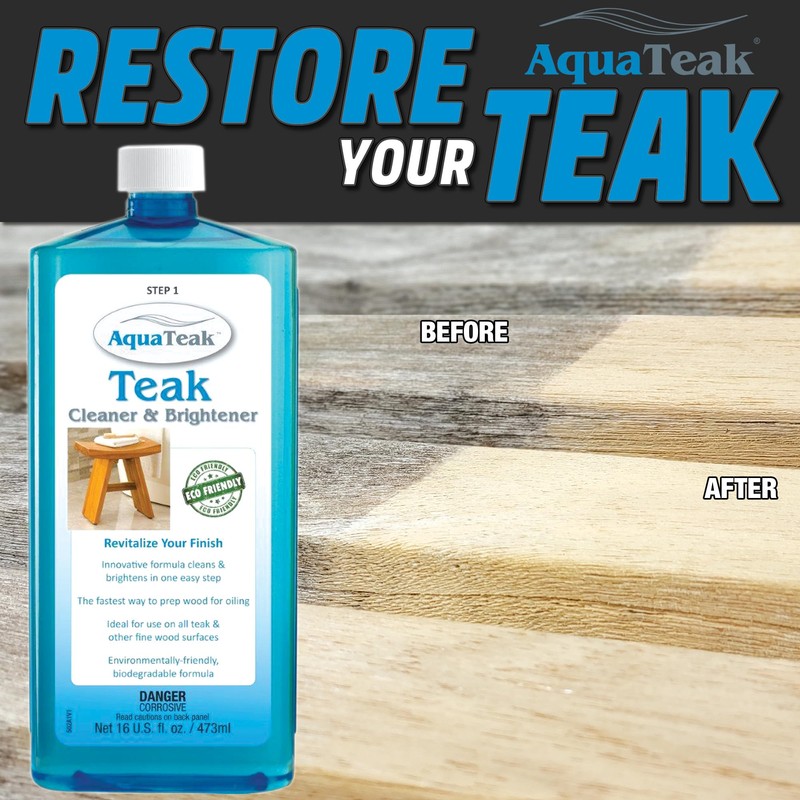 AquaTeak Care Kit: Premium Teak Oil & Teak Cleaner &