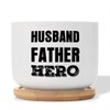 DecStic Husband Father Hero Ceramic Planters Bible Verse Planters for