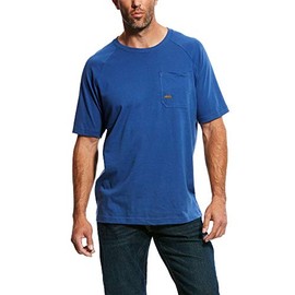 ARIAT Men’s Rebar Cotton Strong T-Shirt Metal Blue