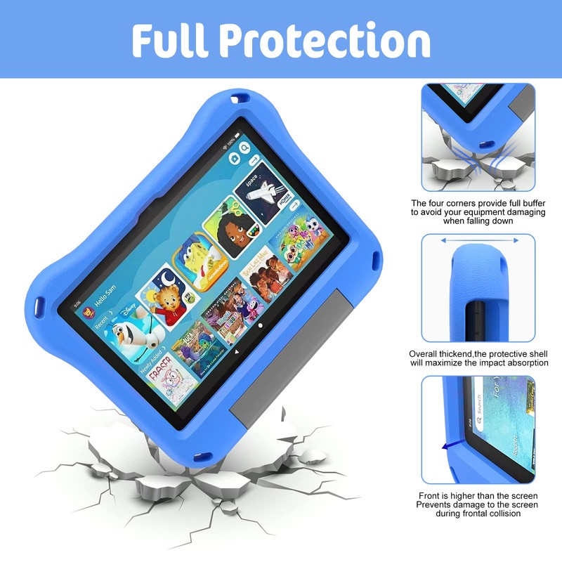 All New 2020/2022 8 inch Tablet Case for Kids, DiHines