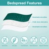 Hansleep Teal Quilt Queen Size - Damask Ultrasonic All Season