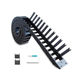 39.4inch Drag Chain Cable Carrier Open Type R18 Wire Cable Chain for CNC Router Mill and 3D Printer,Extra 1 Pair Connectors,1pc Screwdriver,12 Screws (10x30)