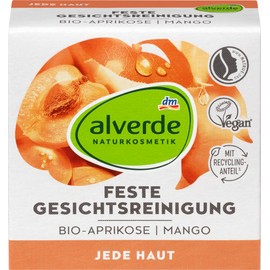 alverde Natural Cosmetics Solid Facial Cleansing Organic Apricot and Mango for All Skin, 75 g