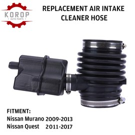Air Cleaner Intake Hose Replaces 16576-1AA1A 16576-1AA0A Fits Nissan Murano 2009-2013 and Quest 2011-2017 Fresh Air Duct Tube Hoses Replaces# 165761AA1A 165761AA0A 696-039