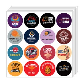 Creanoso Basketball Stickers (10 Sets X 16 Designs) – Sticker Card for Kids – Awesome Stocking Stuffers Gifts for Boys & Girls – Classroom Home Rewards Enticements