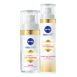 NIVEA Rutina Anti-manchas Rutina Facial Completa Luminous 630 (2 piezas), Enriquecida con Ácido Hialurónico Serum facial 30 ml + Fluido facial FPS50 con Vitamina E 40ml