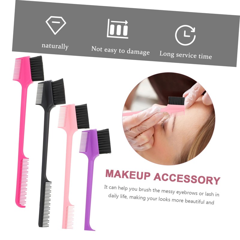 Baluue 4pcs Double-headed Eyebrow Brush Versatile Eyebrow Makeup Tools Eyelash