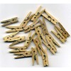 Shatchi 100 Natural Wooden Colour Mini Craft Pegs Cloth Photo