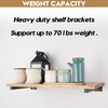 AddGrace 4 Pack Shelf Brackets Wall Mounted Black Shelf Brackets
