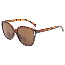 LookLux Reading Sunglasses 2.5 Womens, Oversized Cat Eye Bifocal Sunglasses for Women Lightweight Reader Sunglass for Women