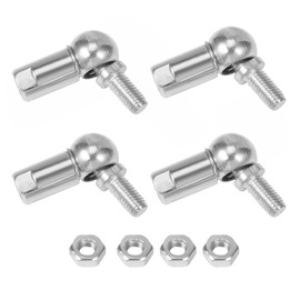 HiPicco Ball Head Joint Rod End Bearing/Ball Socket Universal Joints, 4pcs M6 Left Thread Carbon Steel Angle Ball Joint for Automotive, Hinged Door, Cupboard