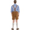Oskar Deluxe Tan Lederhosen Mens Costume Large