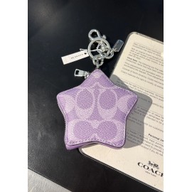 Coach Star Signature Bag Charm Silver/Iris