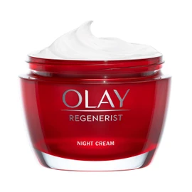 OLAY Night Face Cream, Anti-Wrinkle Moisturising with Hyaluronic Acid, Niacinamide and Vitamin B5, Tightens and Moisturises the Skin Deeply for Firm and Regenerated