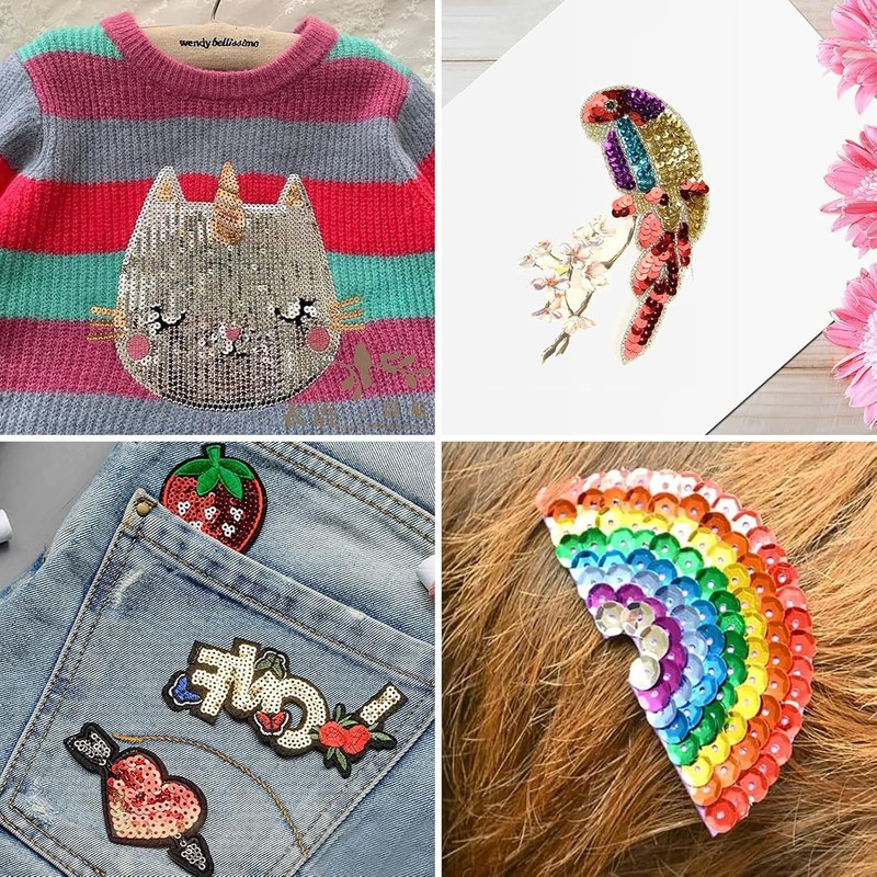 Vesaneae 100 Yards 6mm Round Sequins String, Shiny Trim Sewing