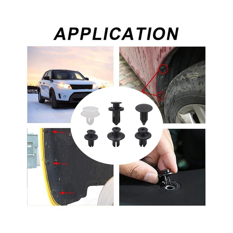 Tuqiang Pack of 100 Car Mounting Clips, Universal Door Trim