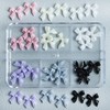 Mixed 30 Pcs Pink, White Ribbon Resin Bow Nail Charm,