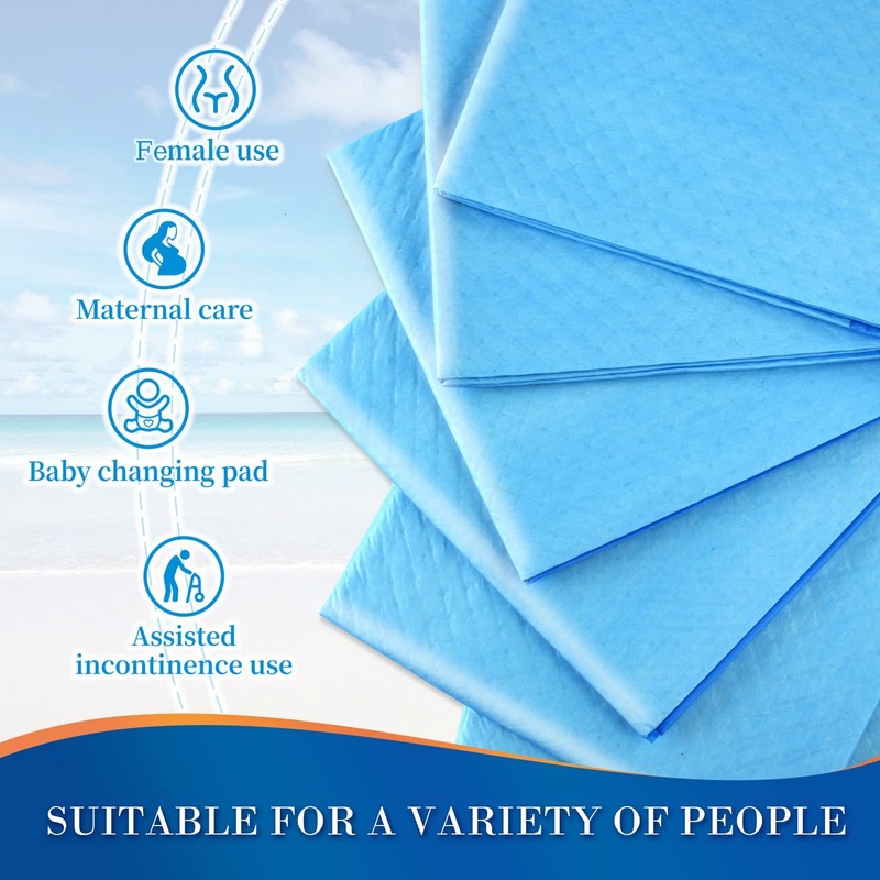 100 Count Disposable Beds Pads,23"x36" Waterproof Adults Incontinence Chucks Underpads,Absorbent