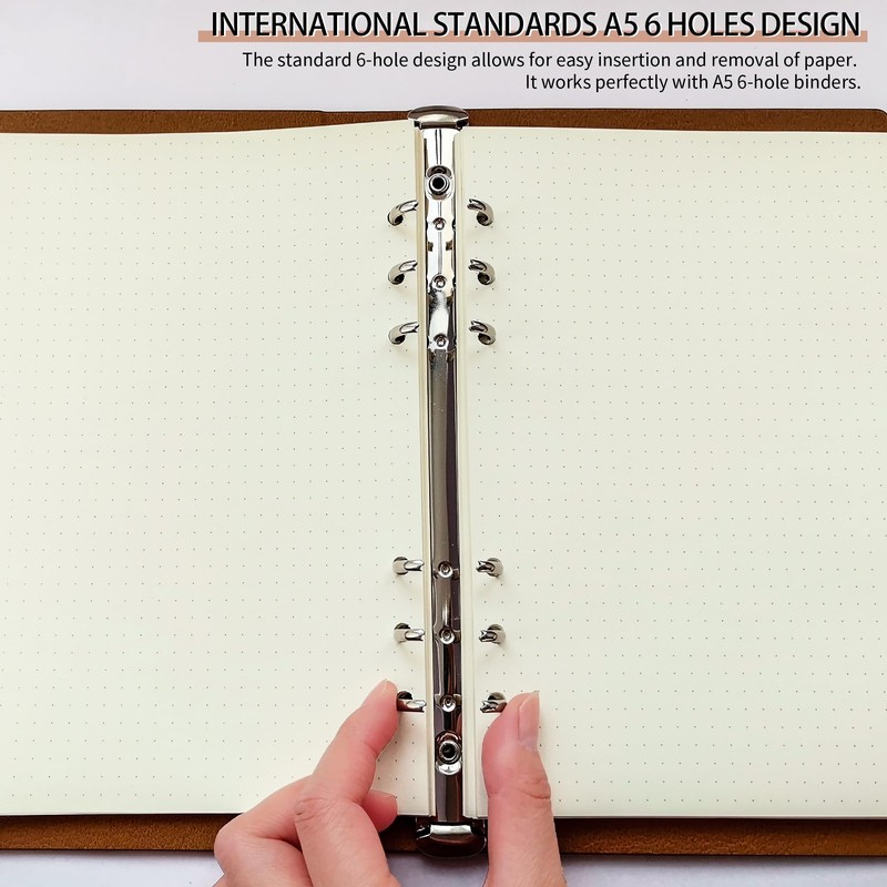 A5 Dot Grid Paper, 100GSM A5 Dotted Refill Paper for
