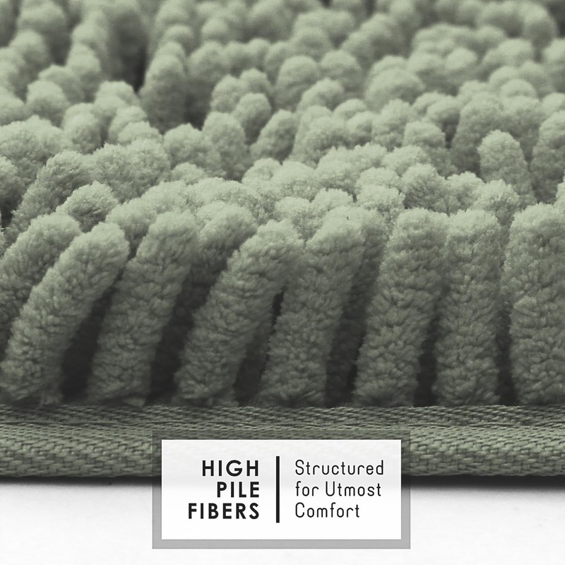 Hearth & Harbor Bathroom Rugs, Chenille Bath Mat - Machine