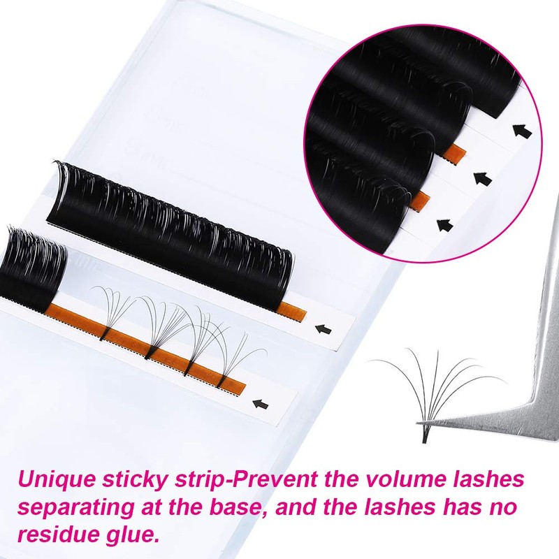 Fadlash Self-Fanning Eyelashes, Eyelash Extension, Volume Eyelashes for Volume Technique,