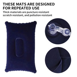 Inflatable Pillow, 2Pcs Blow up Pillow, Ultralight Air Camping Pillows Portable Inflatable Pillow for Camping, for Adults Flocked Surface Cushion Neck Support for Travel Hiking Beach Outdoors Fishing