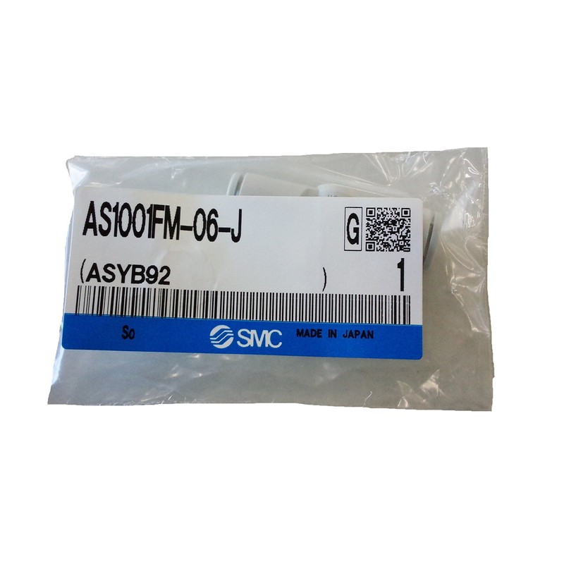 SMC Speed Controller With One-Touch Fittings (AS1001FM-06-J), (In-line Type), (For