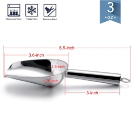 Unbranded 4PCS Mini Scoop, 3 Ounce Kitchen Scoops for Candy/Ice Cube/Flour/Sug