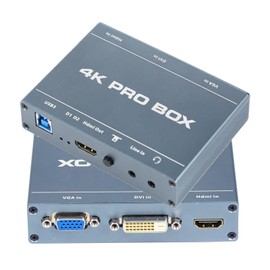 4K DVI Video Capture Card,DVI HDMI VGA to USB3.0,HD 1080p60fps for Audio Game Recording,Streaming, Conferencing,Gaming,OBS,Compatible with Windows,Linux,Android,MAC,AMCAP,VLC System