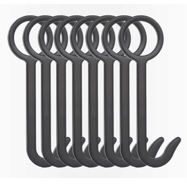 Essilnn AR500 Steel Target Hanger Shooting Target Hook DIY Pipe Target Stand Kit Assemble Metal Gong Target, 8 Pack