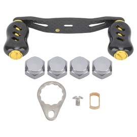 Carbon Fiber Fishing Reel Handle Baitcasting Trolling Rocker Left Right Crank Accessory 85mm Gold