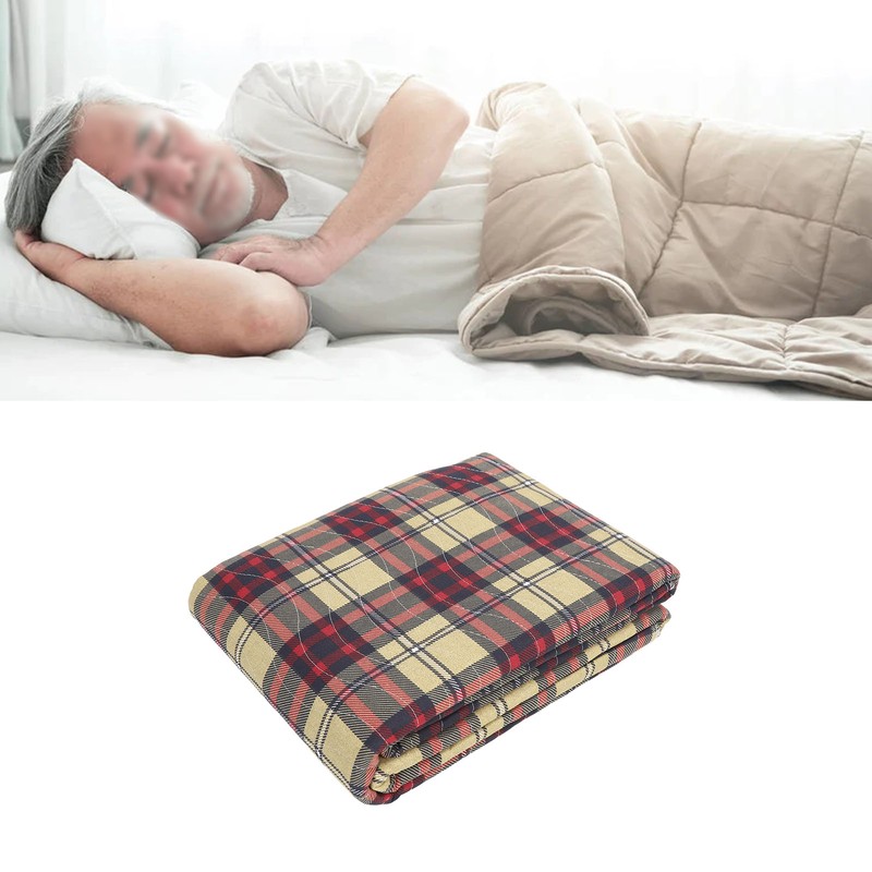 Incontinence Bed Pads Stain Masking Washable Reusable Plaid Underpads for