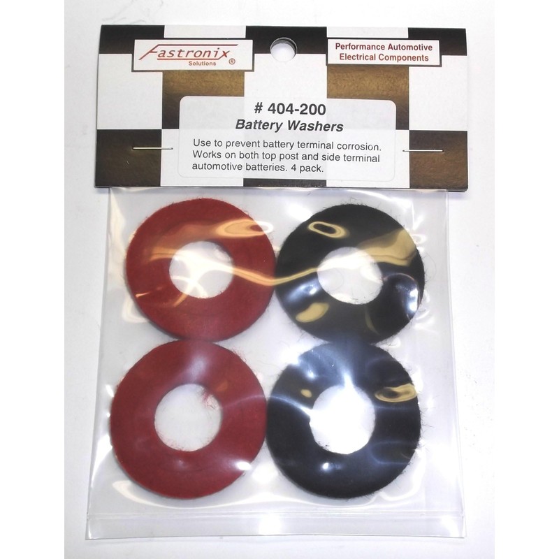 Battery Anti Corrosion Washers (2 Red & 2 Black)