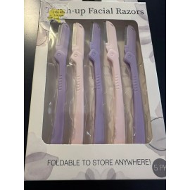 EVRIHOLDER Evribeauty 5 Pack Touch Up Facial Razors!  Foldable To Store Anywhere