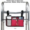 Wheelchair Side Organizer Storage Bag Armrest Pouch with Cup Holder