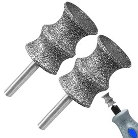 KITGUARD Diamond Dremel Dog Nail Grinder Bits for Rotary Tool-1/8'' Dremel Dog Nail Grinder Attachment-Pet Nail Grinder Bit Work for Animals Nail Care 2-Pack (C)