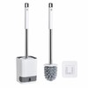 Wall-Mounted Toilet Brush with Drainable Base – Long Handle Bathroom