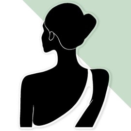 ' Minimalist Woman's Back' Clear Sticker Decal – Waterproof Film for Windows, Cars, Walls & Crafts, XL (460mm) (DC00140479)