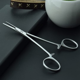 Spire Tools ® 5-Inch Stainless Steel Self-Locking Pick-Up Pliers Forceps Crafting Soldering Tweezers, self-Locking Alligator Forceps Stud Ball earings Holder Needle Grippers