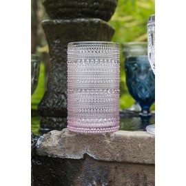 D&V By Fortessa Jupiter Iced Beverage Glass, 13 Ounce, Set of 6 (Pink)