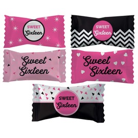Sweet Sixteen Buttermints, 16th Birthday Mint Candies, After Dinner Mints, Butter Mint Candy, Fat-Free, Individually Wrapped (110 Pieces)