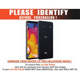 Decalrus Protective Vinyl Skin Decal for LG V40 ThinQ Black Texture Brushed Aluminum case wrap Cover Sticker Skins BALG_V40ThinQBlack