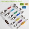 Magnetic Measuring Spoon Set of 7 Stainless Steel,Narrow Measuring Spoons