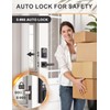 Tinewa Square Keyless Entry Door Lock with 2 Lever Handles,