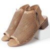 J. Adams Tracy Perforated Flat Bootie - Casual Open Toe