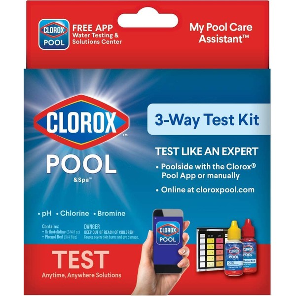 Clorox Pool&Spa 70000CLX 3-Way Test Kit, Blue, Package may vary