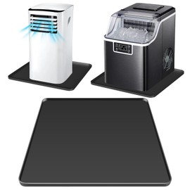 Portable Air Conditioner Silicone Mat with Raised Edges, 24''x24''x0.6'', Prevent Water Leakage and Floor Damage from Elecrical Equipment Such as Portable AC, Washing Machines, Mini Fridge