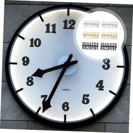 LALAFINA 45 Sets Arabic Clock Numerals Replacement DIY Digital Numbers Black Gold and Silver for Wall Clocks Easy Installation